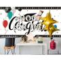 JUSTDOLIFE Graduation Banner Decorative Party Banner Wall Backdrop for Photography Prop