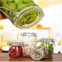 1 Piece Glass Storage Bottles Jars with Lid Large Capacity Honey Candy Jar Kitchen Container Sealed with Cover,200Ml-1