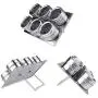 Magnetic Spice Tins Jars with Rack Stainless Steel,Clear Top,Shaker Lid,Set of 6 Magnetic Spice Tins Jars with Rack Stainless Steel,Clear Top,Shaker Lid,Set of 6
