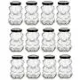 Bouteilles en verre Nakpunar 12 pièces 284 g avec couvercles noirs pour miel, bonbons, pigbank (12, noir) Bouteilles en verre Nakpunar 12 pièces 284 g avec couvercles noirs pour miel, bonbons, pigbank (12, noir)