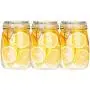 3er Set Glas Lebensmittelbehälter mit Dichtung - Klare Glasbehälter für Lebensmittel, Fashion Dichtung, Dicht und Leckagefrei für Tee, Kaffee, Gewürze