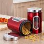 Stainless Steel Sealed Jars, Kitchen Food Containers, Storage Spices/Oatmeal/Coffee Beans/Tea