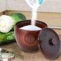 jskjlkl2019 1Pc Solid Wood Spice Jar Seasoning Pot Sugar Bowl Storage Box with Spoon and Lid for Kitchen Tool