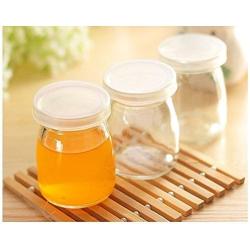 Cedmon Yoghurt Jars pudding Jar with Lid (7oz) 1set (6jars) Replacement Glass Jars for Yogurt Maker