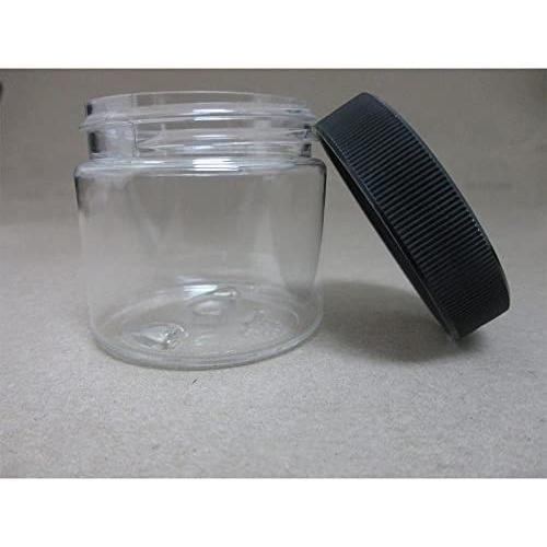 24 PET Plastic 2 Oz Empty Clear Containers Cosmetic Jar Cap Creams Makeup Travel