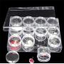 Cosmetic Container,16 Pieces Cosmetic Jars Travel Refillable Clear Plastic Makeup Containers Cosmetic Jars with for Creams/Powder/Mineral Make Up Cosmetic Bottles (5g/5ml)