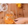 XSWZAQ Glass bottle 3 piece set glass sealed jar bubble passion fruit lemon honey bottle jam jar enzyme bottle storage tank