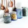 YL LY Retro Style Gray Glass 304 Stainless Steel Cover Sealed Cans Snack Cans Tea Cans Kitchen Storage Tanks Nordic Wind Gray Large YL LY Retro Style Gray Glass 304 Stainless Steel Cover Sealed Cans Snack Cans Tea Cans Kitchen Storage Tanks Nordic Wind Gray Large