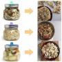 Homekit Mason Jar Fermenting Lids 5-Pack Waterless Foolproof Silicone Fermentation Airlocks Lids Kit + Stainless Steel Bands for Wide Mouth Mason Jars for Vegetables, Sauerkraut, Kimchi (multicolor)