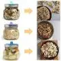HomeKit Mason Jar Fermenting Lids 5-Pack Wasserlose, Fehlfests Silikon Fermentierungs-Belüftungsdeckel-Set + Edelstahl Bänder für Weitversiegelte Mason Gläser für Gemüse, Sauerkraut, Kimchi (Farbenfroh)