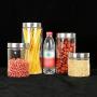 Lead Free Food Glass Jars Miscellaneous Grains Sealed Cans Storage Tanks Piggy Bank Kitchen Storage Jars Transparent Bottles,1100Ml1