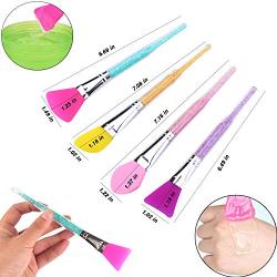 Dogie Lyn (Set of 7 Silicone Brush) Silicone Facial Mud Mask Brush Applicator-Spa Headband with Magic Tape-Silicone Face Makeup Scrubbers Exfoliator Brush for Women