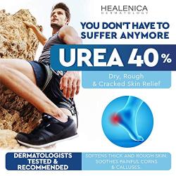 Urea Cream 40% - Dry Feet, Elbows & Hands Softener - Made in the USA - Natural Callus Remover & Humectant Moisturizer - Urea 40 Heals & Softens Thick & Rough Skin - Cracked Heel Relief