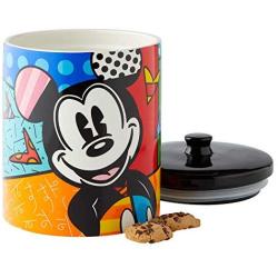 Enesco 6004975 Disney by Britto Mickey Mouse Cookie Jar Canister, 9.5 Inch, Multicolor