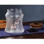 KUKI 3D Tin Flower Glass Hammer Pattern Tea Seal Canister Jar with Lid Storage/Tea Containers/Tea Pot/Tea Candy/Coffee Bean Storage/Business Wedding Gifts