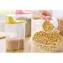 Plastic Food Kitchen Container Sealed Crisper Grains Tank Storage Kitchen Sorting Rice Storage Box Container Jars Green 2.5L