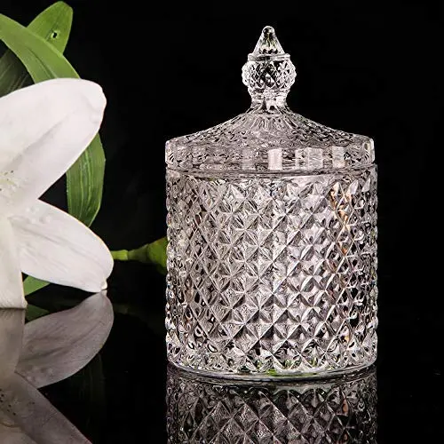 Glas-Candy-Behälter, Aufbewahrungsbehälter mit Deckel, Küche Geschenk Süßigkeiten Luftdichter Lebensmittelbehälter für Kekse, Aufbewahrungstank