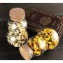 Emoyi Set of 2 Clear Glass Storage Jar Canister Set with Cork Stopper/Bamboo Lid
