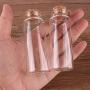 30x80x17mm 40ml Transparent Glass Spice Candy Bottles Jars Terrarium With Cork Stopper Container Compatible For Wedding Craft Gift,24pcs