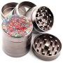 Elephant Laser Etched Sacred Geometry Stash Box, 1.6" Zinc Alloy Grinder, Small Stash Jar - ALL IN ONE Box Package Item# WBCS111617-4