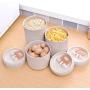 UPKOCH Wheat straw canister sealed food storage jar food container for cereal grain nut tea spice