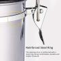 Funarrow Stainless Steel Airtight Canisters for the Kitchen with Exhaust Valve - Beautiful for Kitchen Counter, Beans, Dried Fruits,Miscellaneous Grains Storage Container