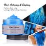 Hair Color Wax, Unisex Disposable Blue Hair Dye, Hairstyle Coloring Cream for Party, Cosplay, Halloween, Masquerade, Club, Temporary Hair Dye for Women and Men, 4.23oz