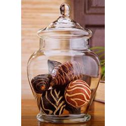 Home Essentials 11 Inch Vintage Rustic Clear Glass Storage Jar for Candy or Wedding Centerpiece