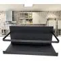 Küchenregal Set – 2 Stück, Klappbar, Kühlschrank-Organizer mit Magneten, Gewürzregal, Papierrollehalter – Vielseitige Küchenregalablage mit Holzhalter, rostfrei, Klein & Schwarz