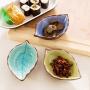 JUSTDOLIFE Mini Dish tomato sauce Dish Leaf Shaped Ceramic Japanese Small Sushi Sauce Dish