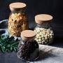 YL LY Home Heat-Resistant Glass Transparent Sealed Cans Food Cans Miscellaneous Grains Flower Tea Cans Cork Cubes Large