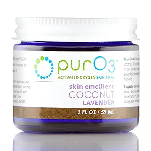 PurO3 Ozonisiertes Kokosöl mit Lavendel - 2 oz - Glasbehälter