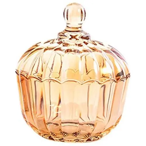 Kürbisform Glas Apothekerglas Süßglas für Hochzeit Süßigkeiten Buffet Glaskaraffe mit Deckel