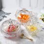 Yl Ly Lead-Free Crystal Candy Jar With Lid Candy Cans Snack Jar Sugar Jar Storage Box Storage Box Dried Fruit Box With Lid Thick Pumpkin