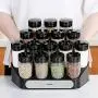 Spice Rack, Kitchen Food Grade Glass Seasoning Box Storage Large Capacity Kitchen Supplies Seasoning Jar Set Kitchen Storage Rack (Color : Silver, Size : One size) Spice Rack, Kitchen Food Grade Glass Seasoning Box Storage Large Capacity Kitchen Supplies Seasoning Jar Set Kitchen Storage Rack (Color : Silver, Size : One size)