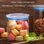 WÄNDLUNG Food Storage Container, Getrocknete Frucht Flasche, Gute Abdichtung, Heat-Resistant Borosilikat Glas Verschlussbehälter, Aufbewahrungsglas, Verschlussflasche, Blau