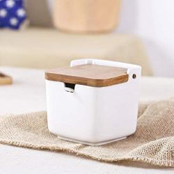 Spice jar set,Spice storage containers Small spice jars Ceramic spice jar Kitchen containers Ceramic spice jars with lid and spoon-E