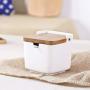 Spice jar set,Spice storage containers Small spice jars Ceramic spice jar Kitchen containers Ceramic spice jars with lid and spoon-D