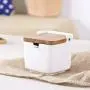 Spice jar set,Spice storage containers Small spice jars Ceramic spice jar Kitchen containers Ceramic spice jars with lid and spoon-B