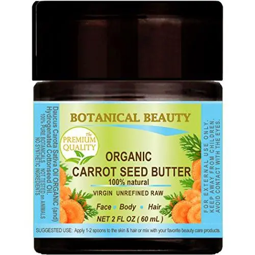 Organischer Karottenkernöl – Roh. 100% Natur/Jung und Weise/Unraffiniert. 60 ml. Für Haut, Haar, Lippen und Nagelpflege.