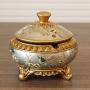 DBGS Ashtray European-Style Resin with Lid Ashtray Retro Creative Decorative Crafts Ornaments Candy Jar Jewelry Storage Box
