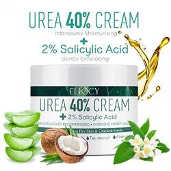 Ellocy Urea 40% Foot Cream Plus Salicylic Acid 4.2 Oz, Best Callus Remover - Moisturizes and Rehydrates Feet, Knees & Elbows - For Thick, Cracked, Rough, Dead & Dry Skin