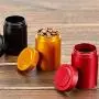 Kaffeebohnen Dose Kleine Lagerbehälter Versiegelte Gläser Mini Kaffeebohnenbehälter Praktische Lagerbehälter für Tee, Kekse, Süßigkeiten, Gewürze – Küche (Farbe: C2, Größe: 4,57 cm)