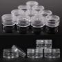 50 Pcs Travel Cosmetic Jar Pots 5ml Creams Make-up Sample Containers with Lids for Women Glitter Nail Art Storage Bottles