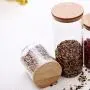 Transparente Glas-Aufbewahrungsbehälter für Getreide, Gewürze, Tee, Kaffeebohnen, Süßigkeiten, Lebensmittel – Küchenbehälter, Glaskaraffen, Organisationsbehälter, 950 ml