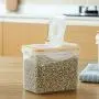 HENWERD Plastic Food Storage Containers Cereal Pasta Flour Food Dispenser Container,Kitchen Supplies Sealing Box (Silver,S) HENWERD Plastic Food Storage Containers Cereal Pasta Flour Food Dispenser Container,Kitchen Supplies Sealing Box (Silver,S)