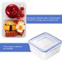 Hemoton 4PCS Food Storage Containers with Lids Plastic Containers Set for Dishwasher Microwave Freezer Safe