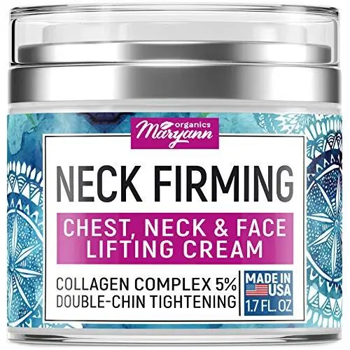 Gesichtsstraffende Creme - Anti-Falten-Creme - Hergestellt in den USA – Strafft lässige Halsfalten & Doppelkinnreduzierende Creme – Kollagen- & Retinol-Straffende Creme – Anti-Aging Feuchtigkeitscreme für Hals & Dekolleté