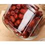 XSWZAQ Sugar cans glass household glass sealed cans lead-free moisture-proof household large storage tanks kimchi kitchen milk powder cans (Size : 3300ml)