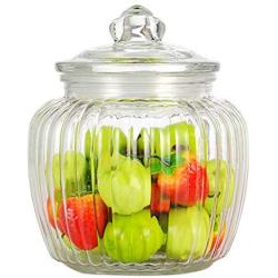 PPLK Glass Storage Tank Kitchen Transparent Dried Fruit Miscellaneous Grains Jar Tea Storage Bottle Food Sealed Cans,Clear,M